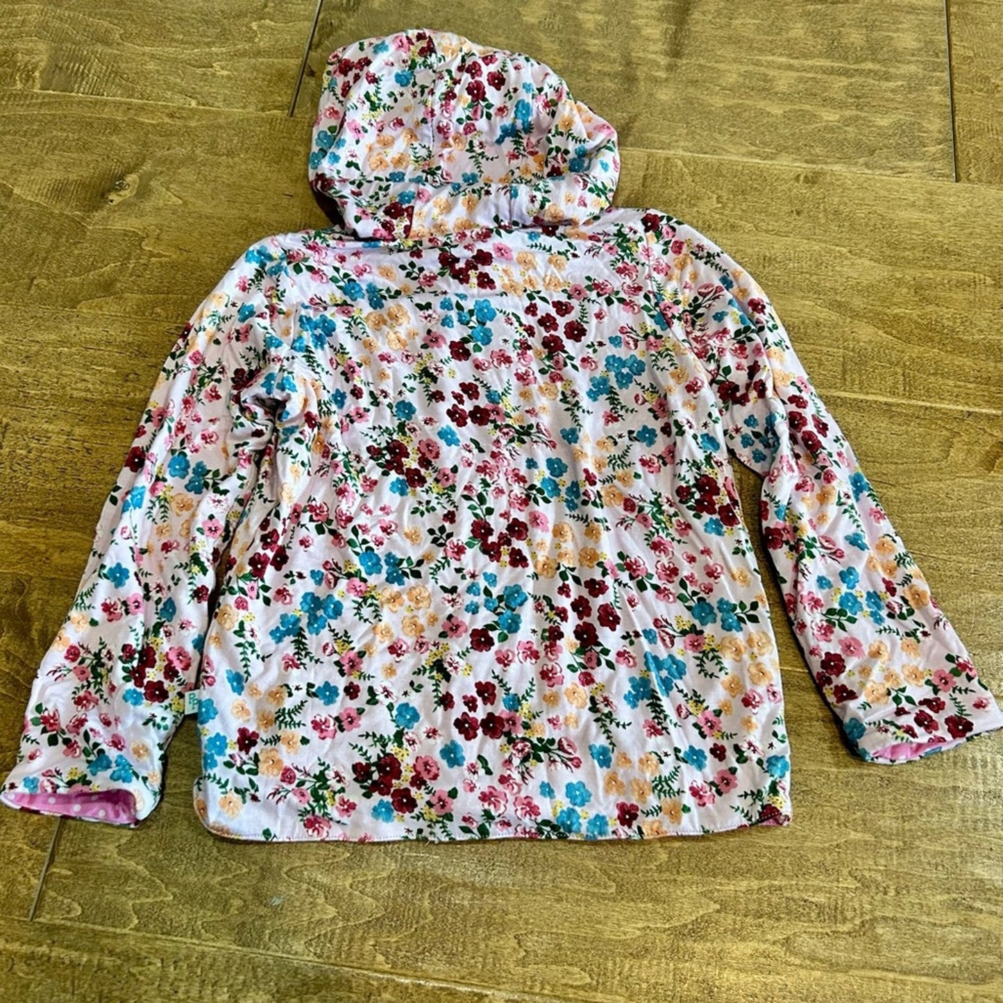 Posh Peanut Girls Long Sleeve Eloise Floral Polka Dot Jacket Purple Size 2T EUC