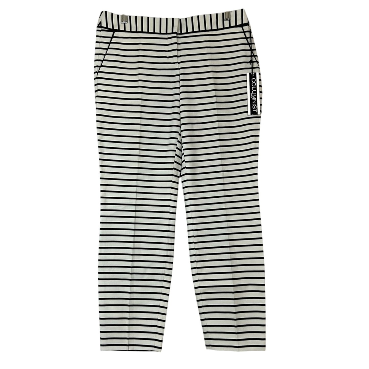 Express Women’s Columnist Ankle Dress Pant Black and White Striped Size 6 NWT