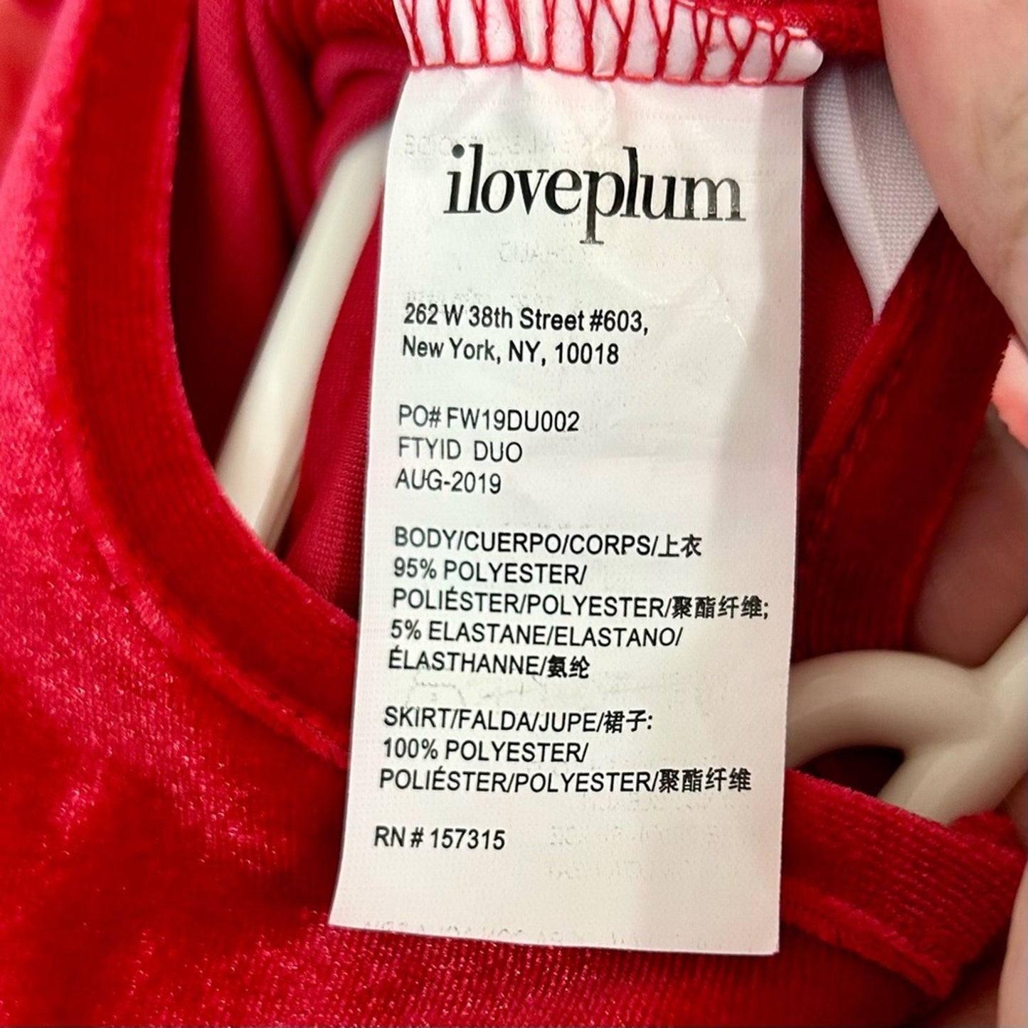 I Love Plum Toddler Girls Long Sleeve Velvet Glitter Tutu Dress Red Size 6Y EUC