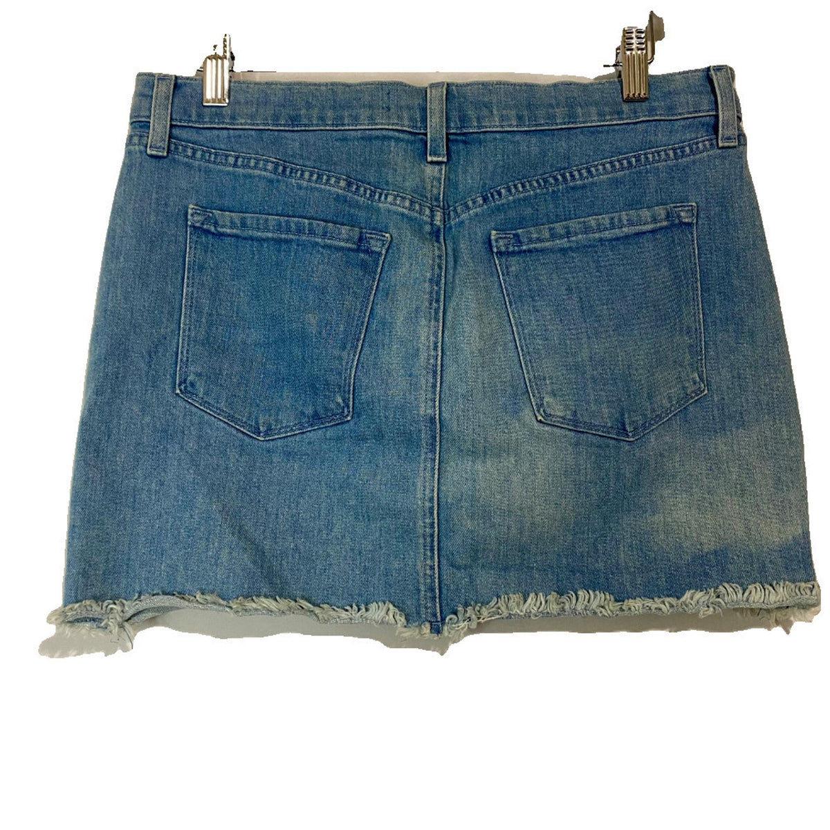 J BRAND Women’s Bonny Button Fly Mini Denim Skirt Light Blue Wash 27 Inch EUC
