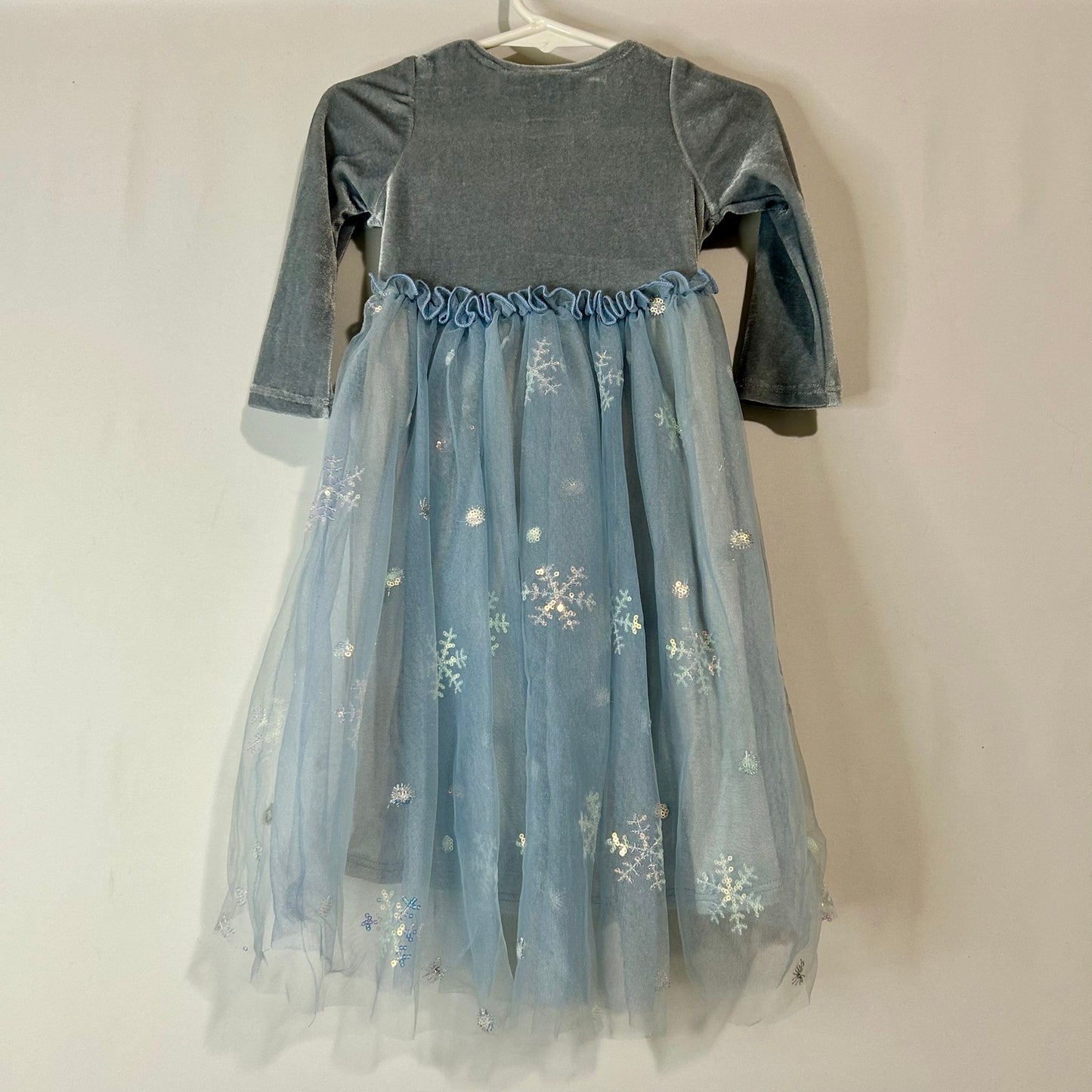 EleStory Toddler Girls Story Ballroom Dress Blue 18-24M NWT Velour Snowflake