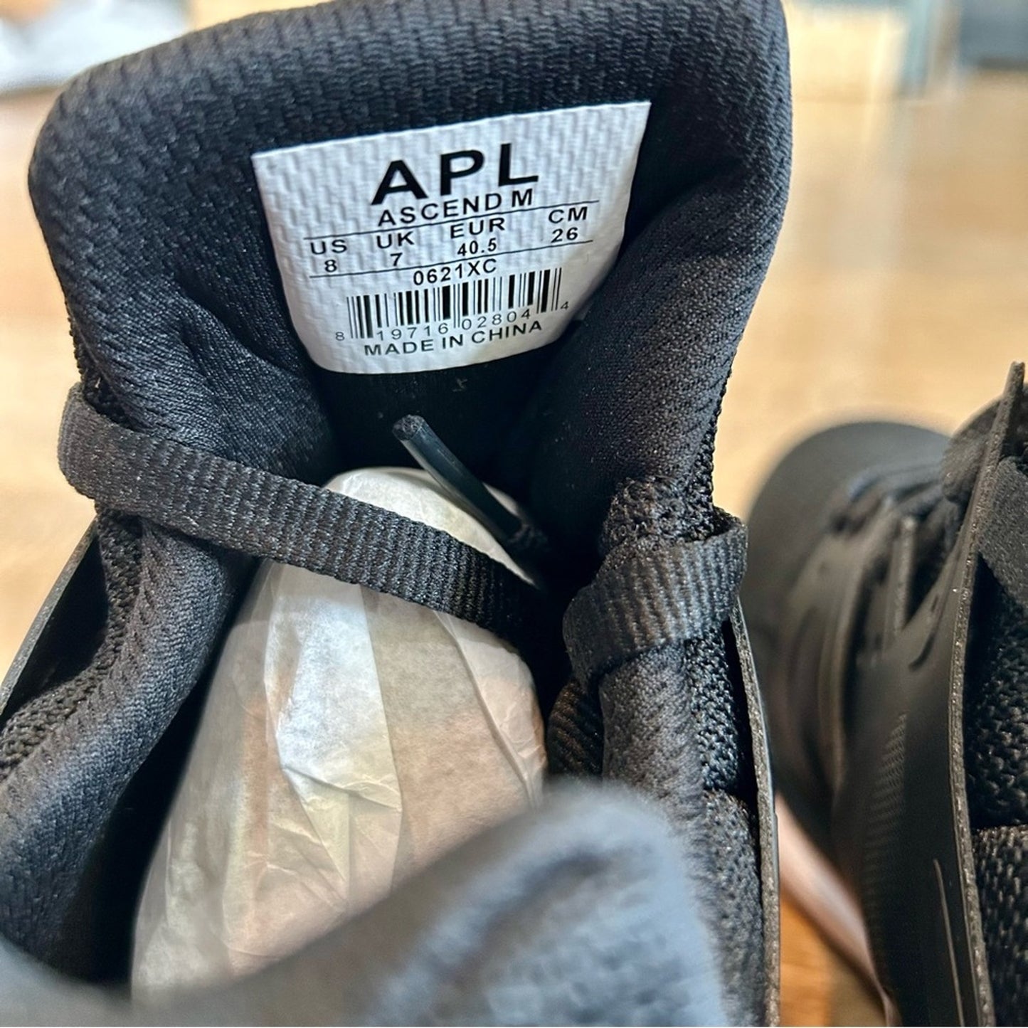 APL Athletic Propulsion Labs Women’s Ascend Shoes Black White Size 6.5 Brand New