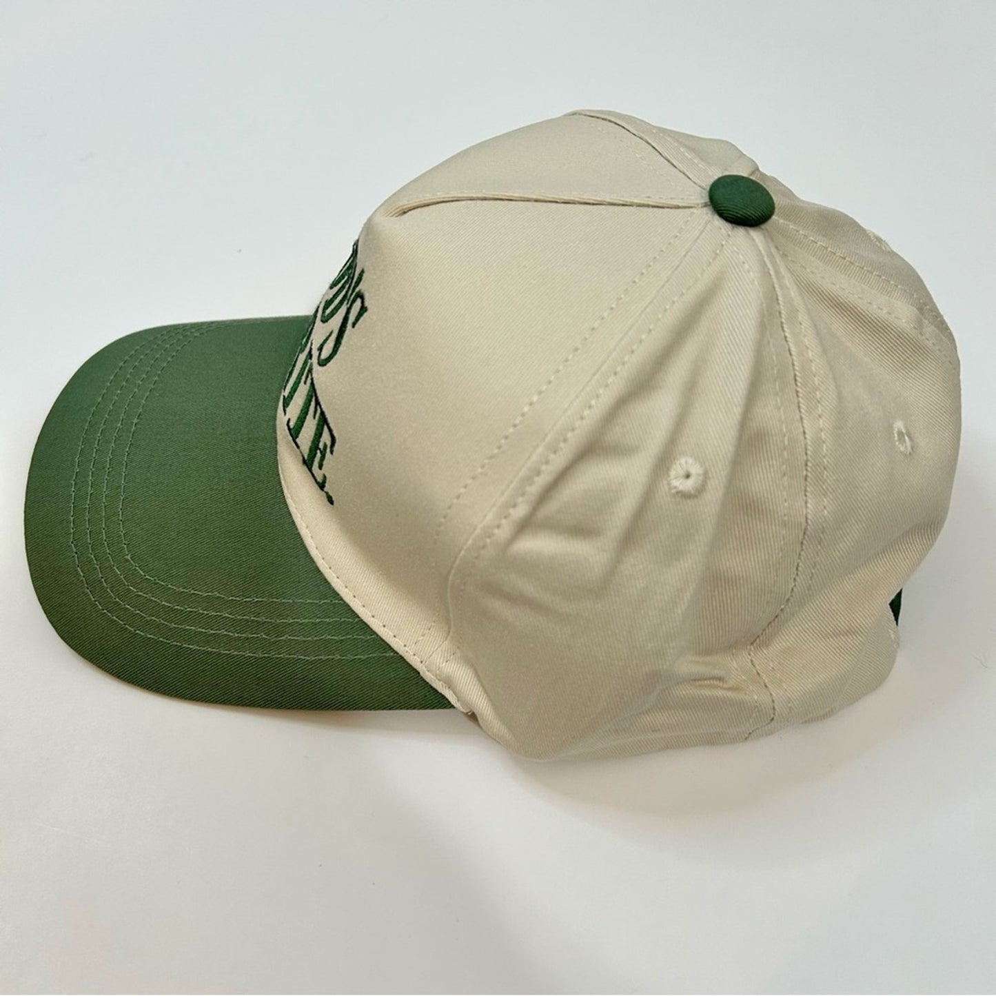 God’s Favorite Women’s Two Tone Canvas Cotton Baseball Hat Cap Tan Green New