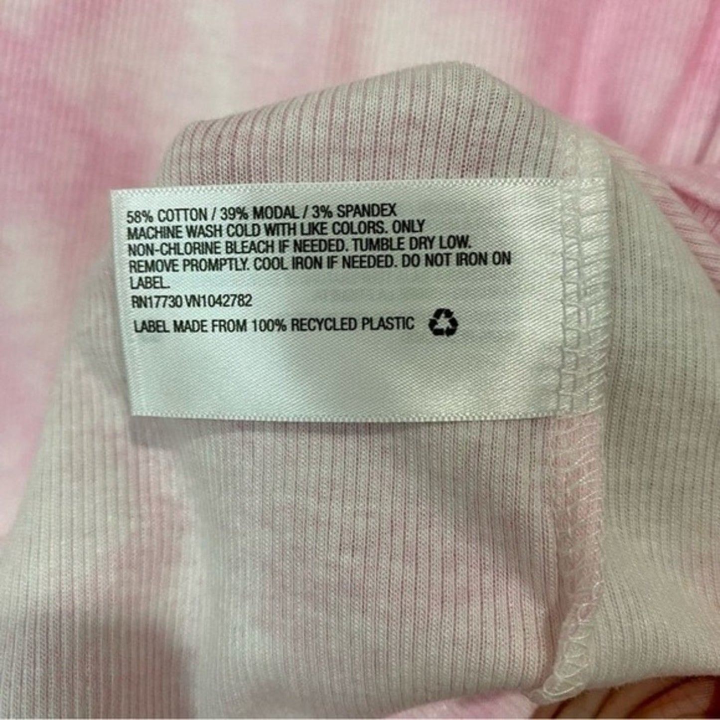 A New Day Women’s Plus Sized Basic Ribbed Tank Top Pink Tie Dye NWT