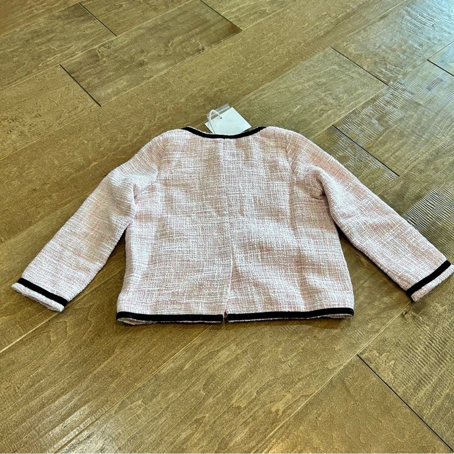 Love & Grow Girls Coco Zip Up Bow Detail Jacket Pink Black Size 4T NWT Classic