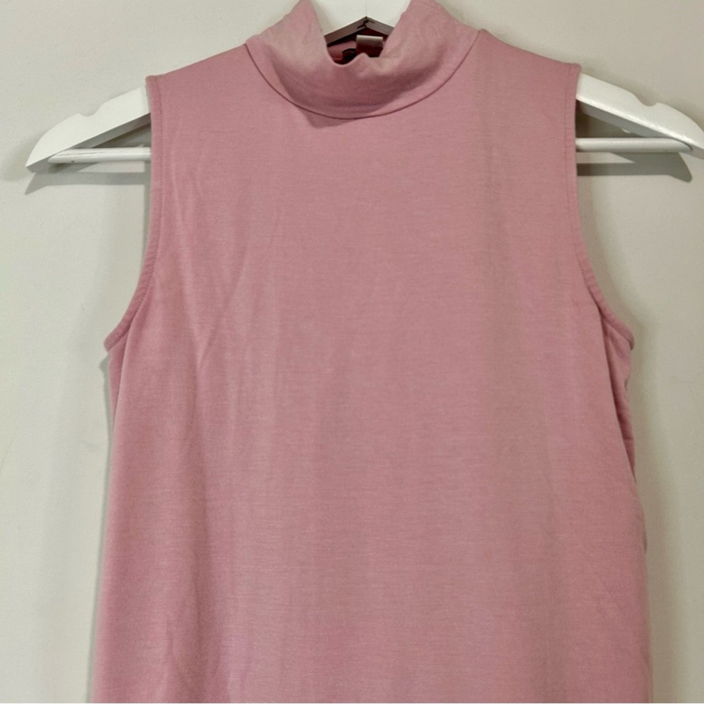 J. Crew Women’s Sleeveless Mockneck Tank Top Pink Size XS EUC Spring Girly Cute