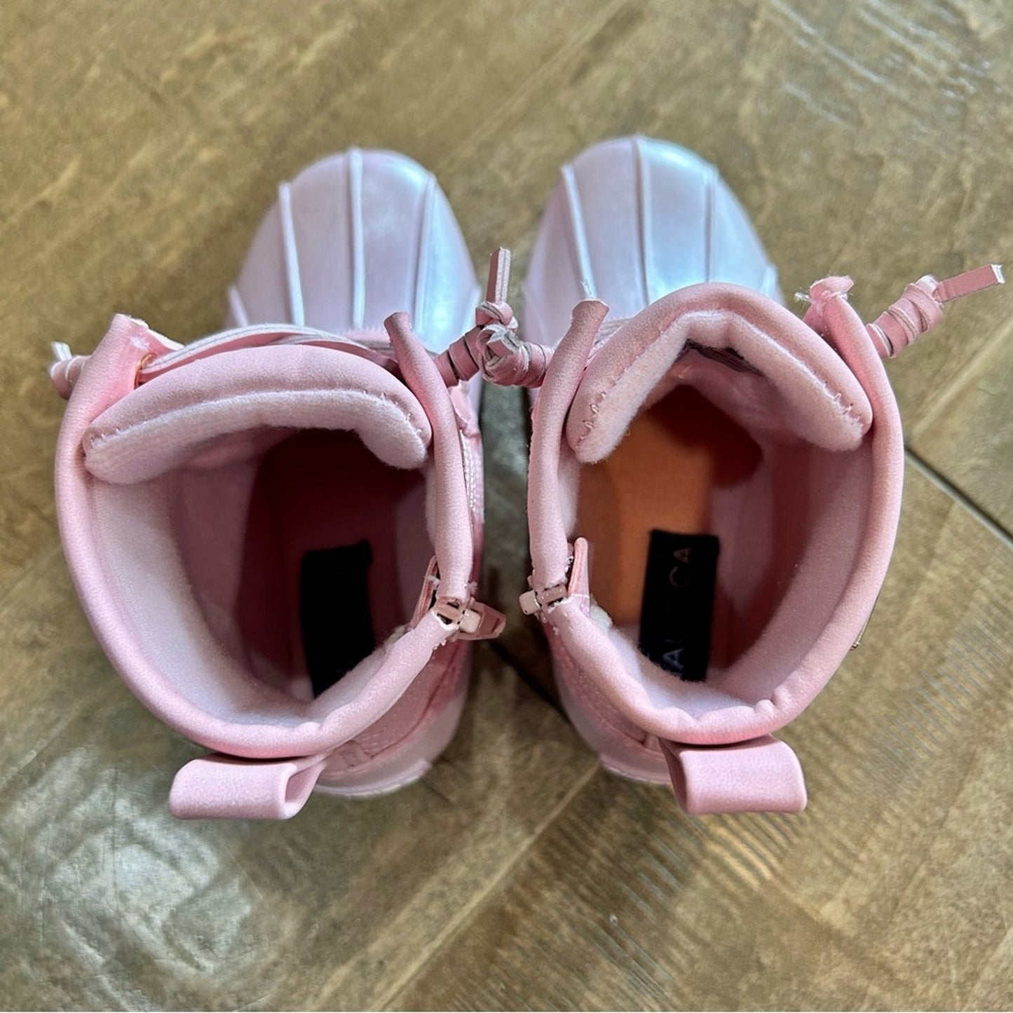 Nautica Girls Truett Toddler Duck Boots Pink Shimmer Size 8 NEW Cute Girly Fall
