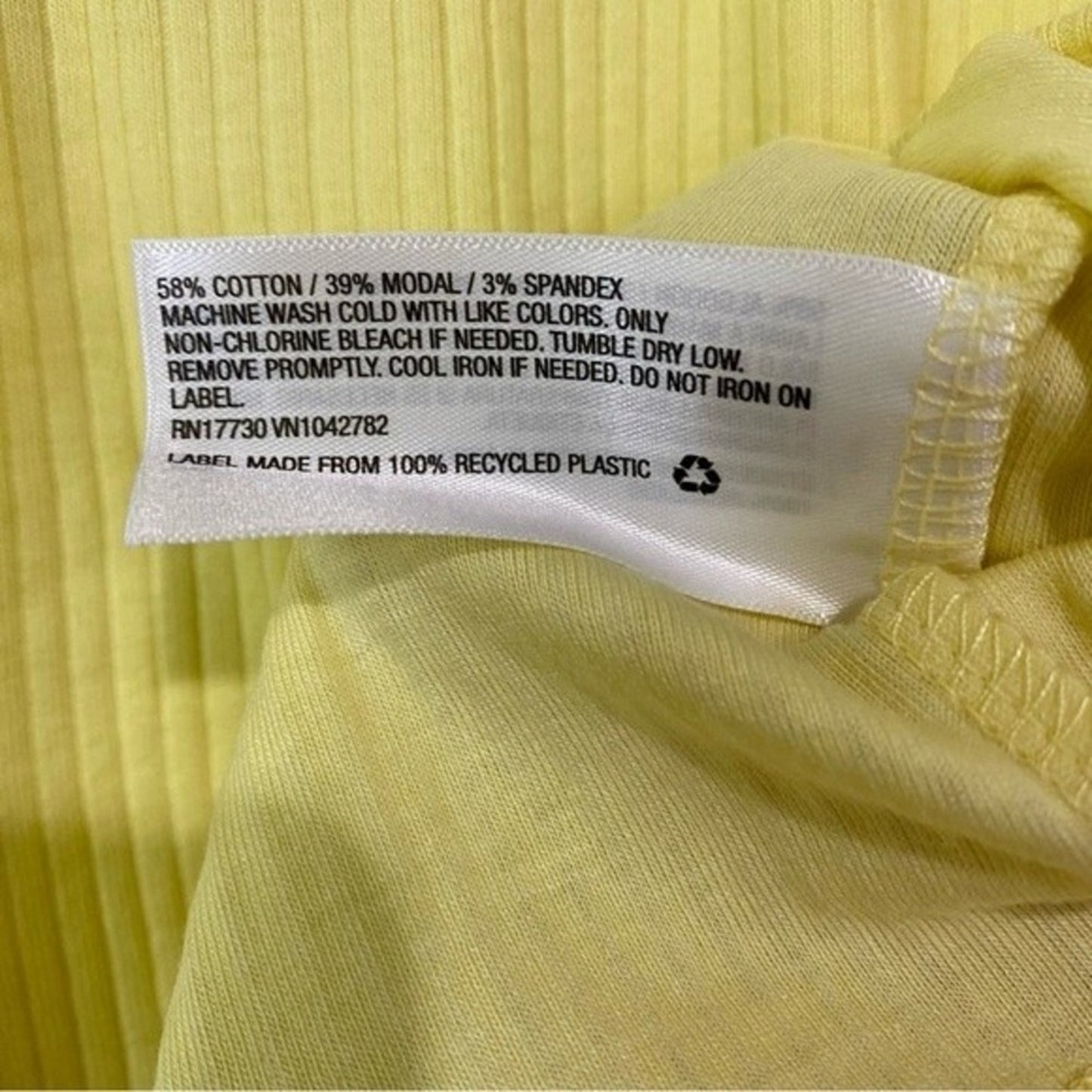 A New Day Women’s Plus Size Round Neck Ribbed Short Sleeve T Saffron Yellow NWT