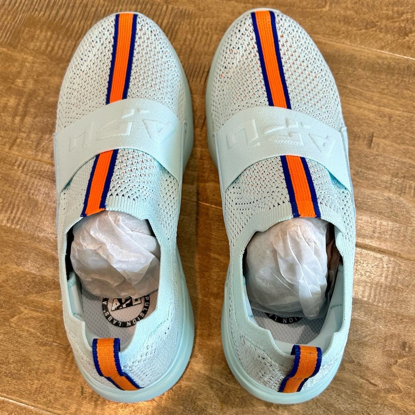 APL Women’s TechLoom Bliss Shoes Blue Orange Size 8 Brand New