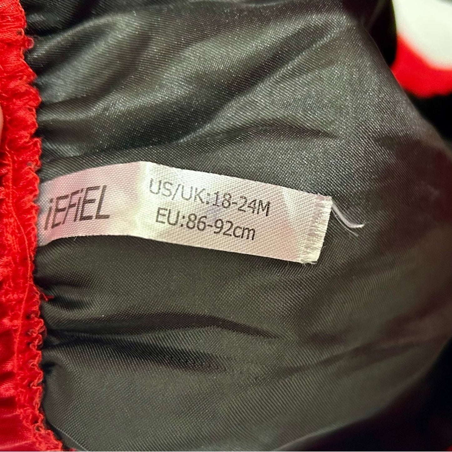 Iefiel Toddler Girl Ringmaster Circus Leader Costume Red Black Size 18-24 M EUC