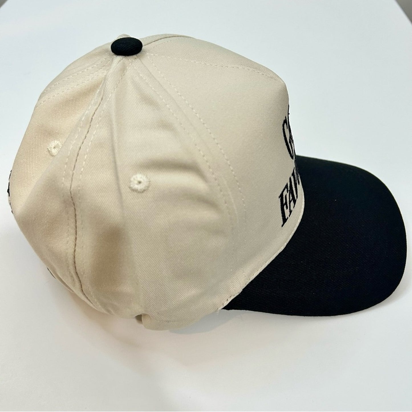 God’s Favorite Women’s Two Tone Canvas Cotton Baseball Hat Cap Tan Black New