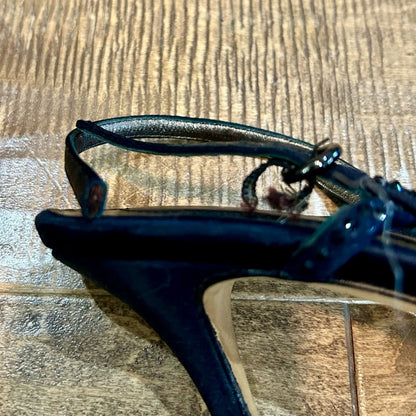 Rodo Women’s Rhinestone Strappy High Heels Black Size 39 Used Evening Formal