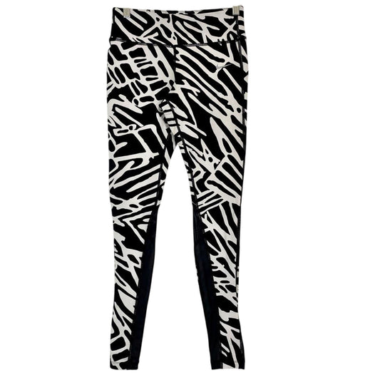 Nike Women’s Dri-Fit Leggings Black White Geometric Print Small EUC Activewear