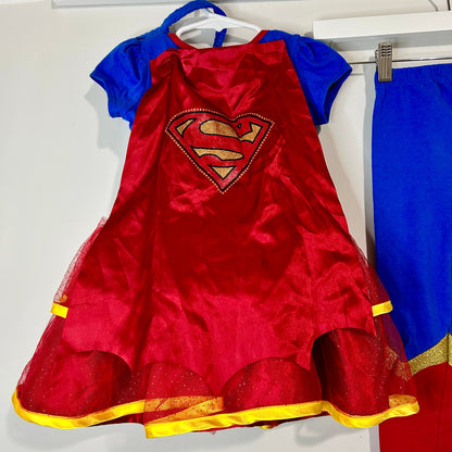 DC Comics Justice League Girls Supergirl Costume 4-Piece Outfit Set Size 3T FLAW
