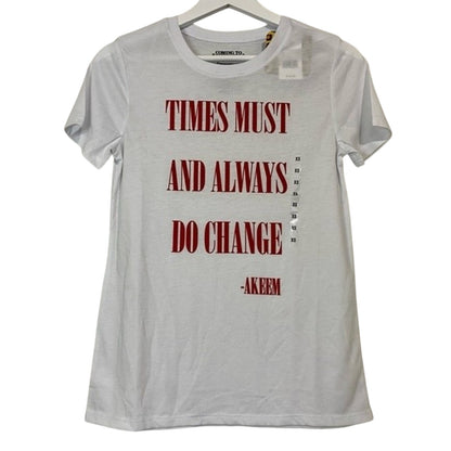 Coming to America Times Must And Always Do Change - Akeem Graphic Tee White NWT