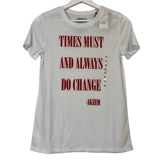 Coming to America Times Must And Always Do Change - Akeem Graphic Tee White NWT