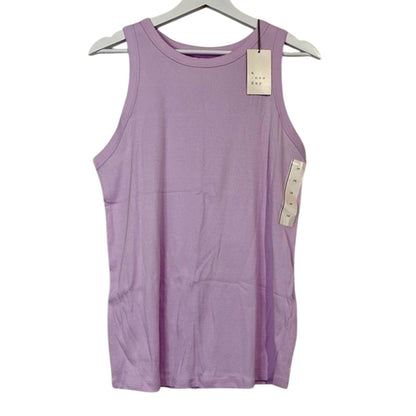 A New Day Women’s Basic Ribbed Tank Top Purple NWT Classic Staple Cute Girly