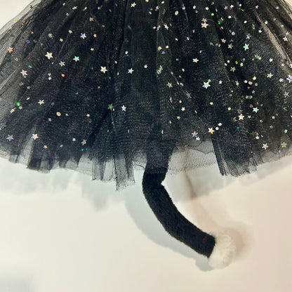 Target Kids Tulle Skirt with Stars and Tail Black Size 4-6 EUC Halloween Costume