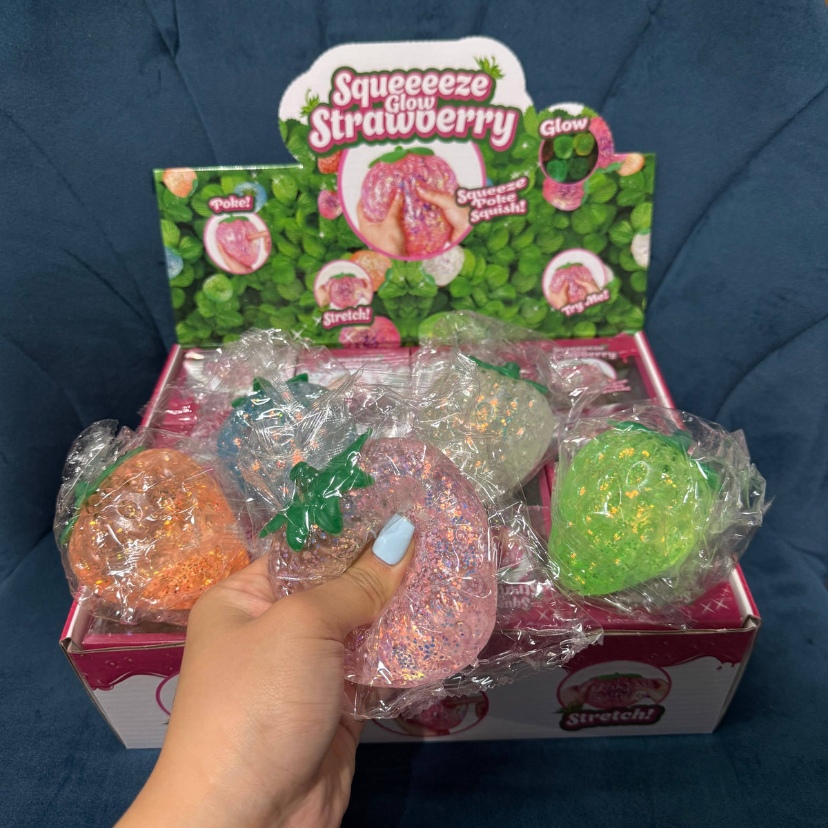 Glow in the Dark Strawberry Squishy