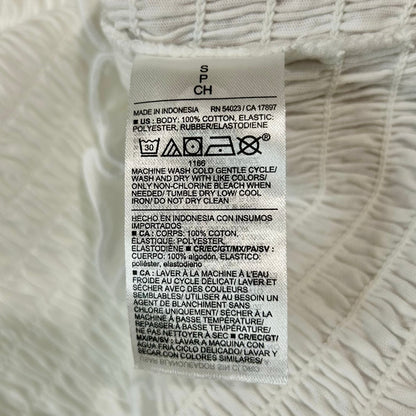 Old Navy Women’s Smocked Flutter Sleeve Top White Size Small NWT Cotton Girly