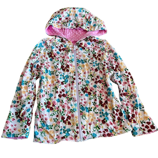 Posh Peanut Girls Long Sleeve Eloise Floral Polka Dot Jacket Purple Size 2T EUC