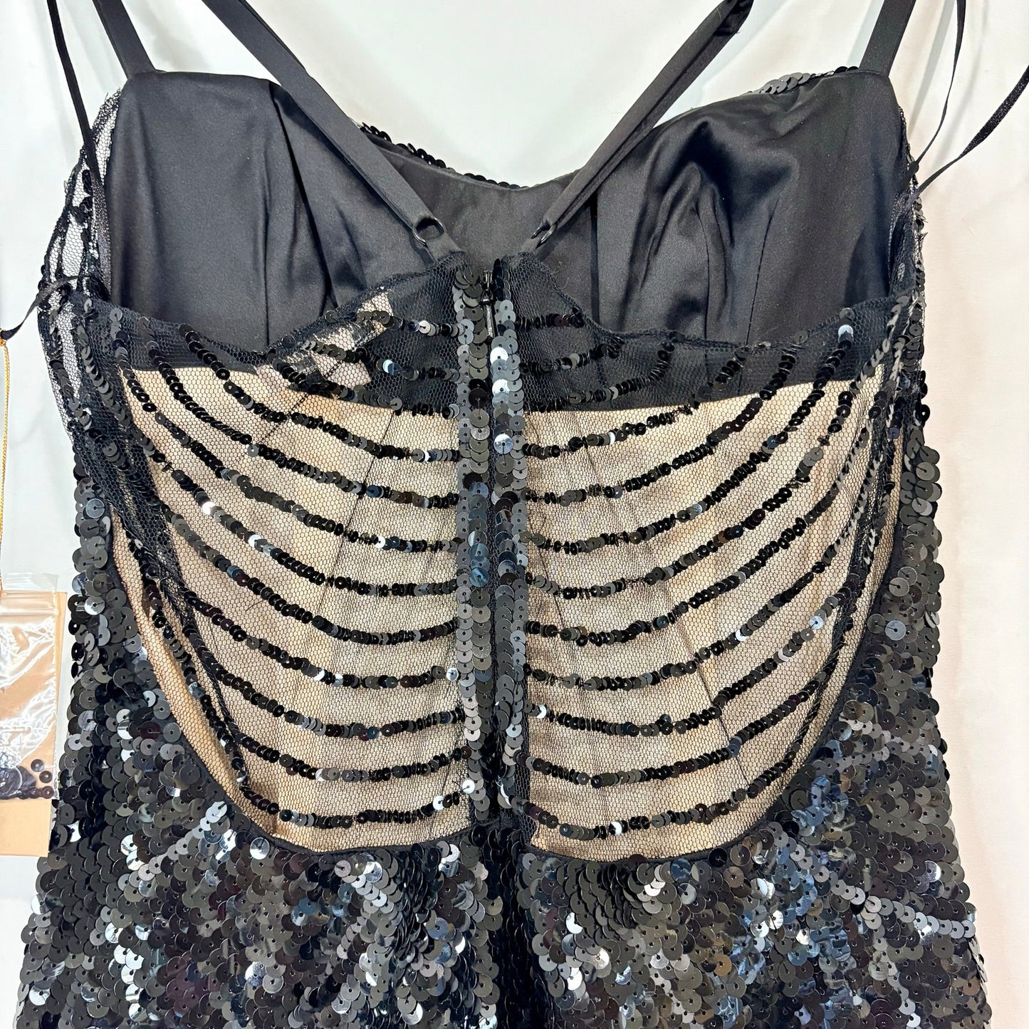 Mandalay Women’s Sleeveless Sequin Hi Low Formal Gown Dress Black Size 6 NWT