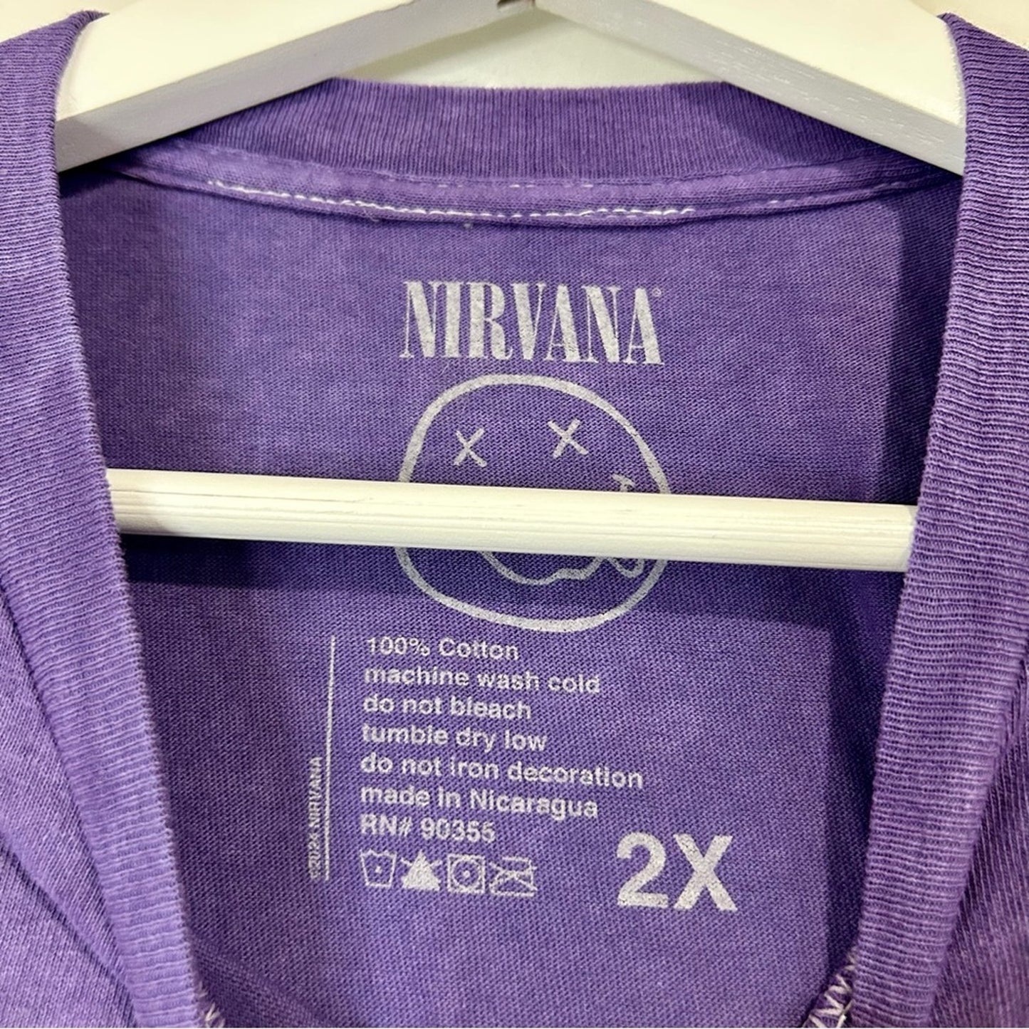 Nirvana Unisex In Utero Crewneck Graphic T-Shirt Purple 3X NWOT Grunge Band 90s