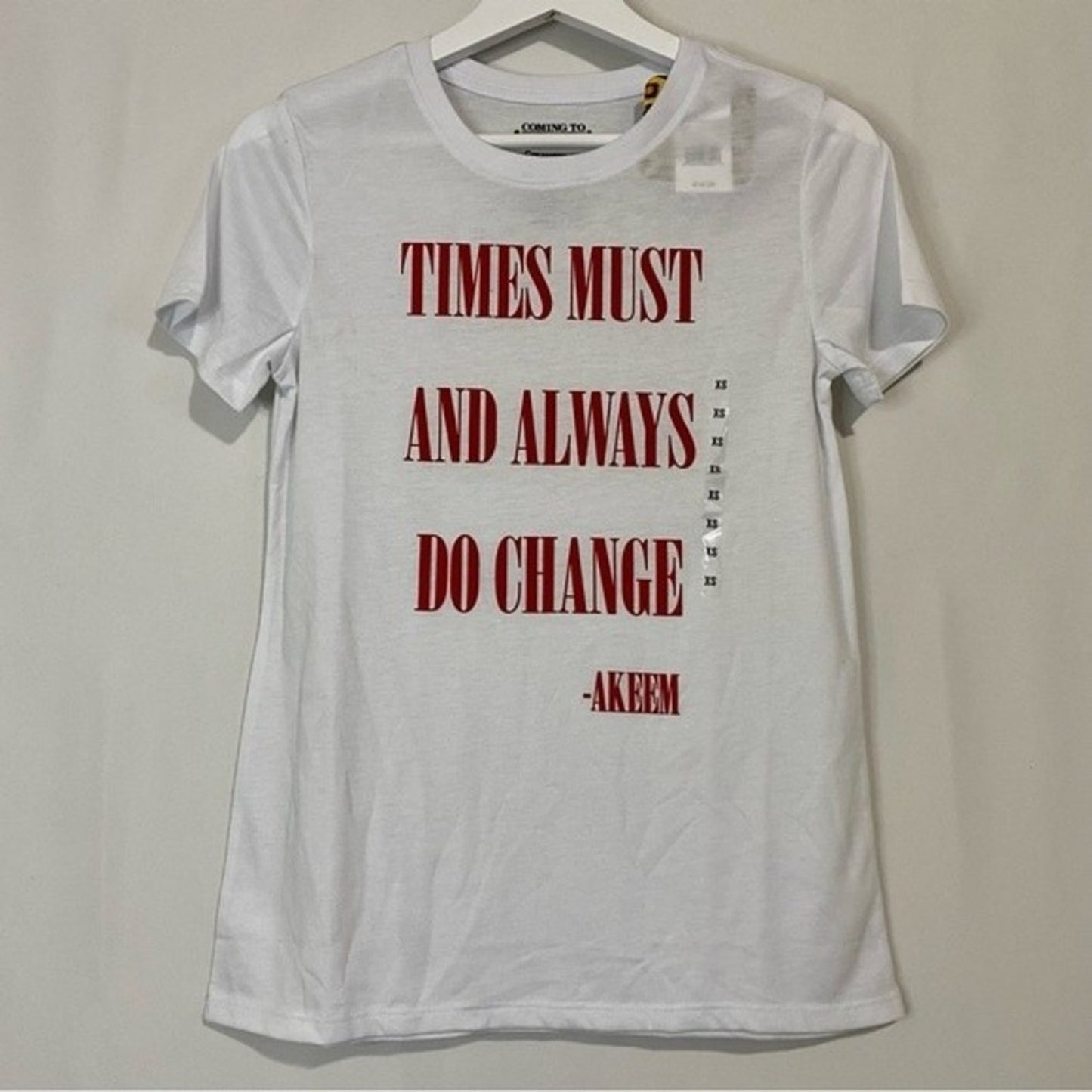 Coming to America Times Must And Always Do Change - Akeem Graphic Tee White NWT
