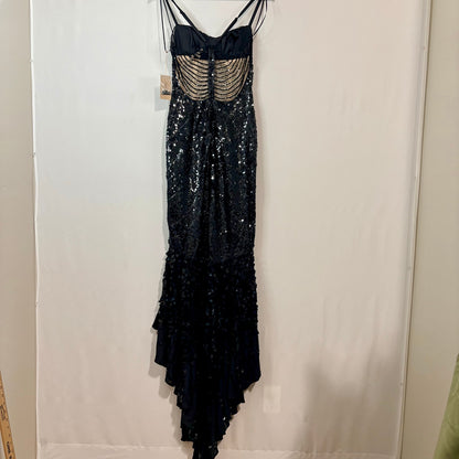 Mandalay Women’s Sleeveless Sequin Hi Low Formal Gown Dress Black Size 6 NWT
