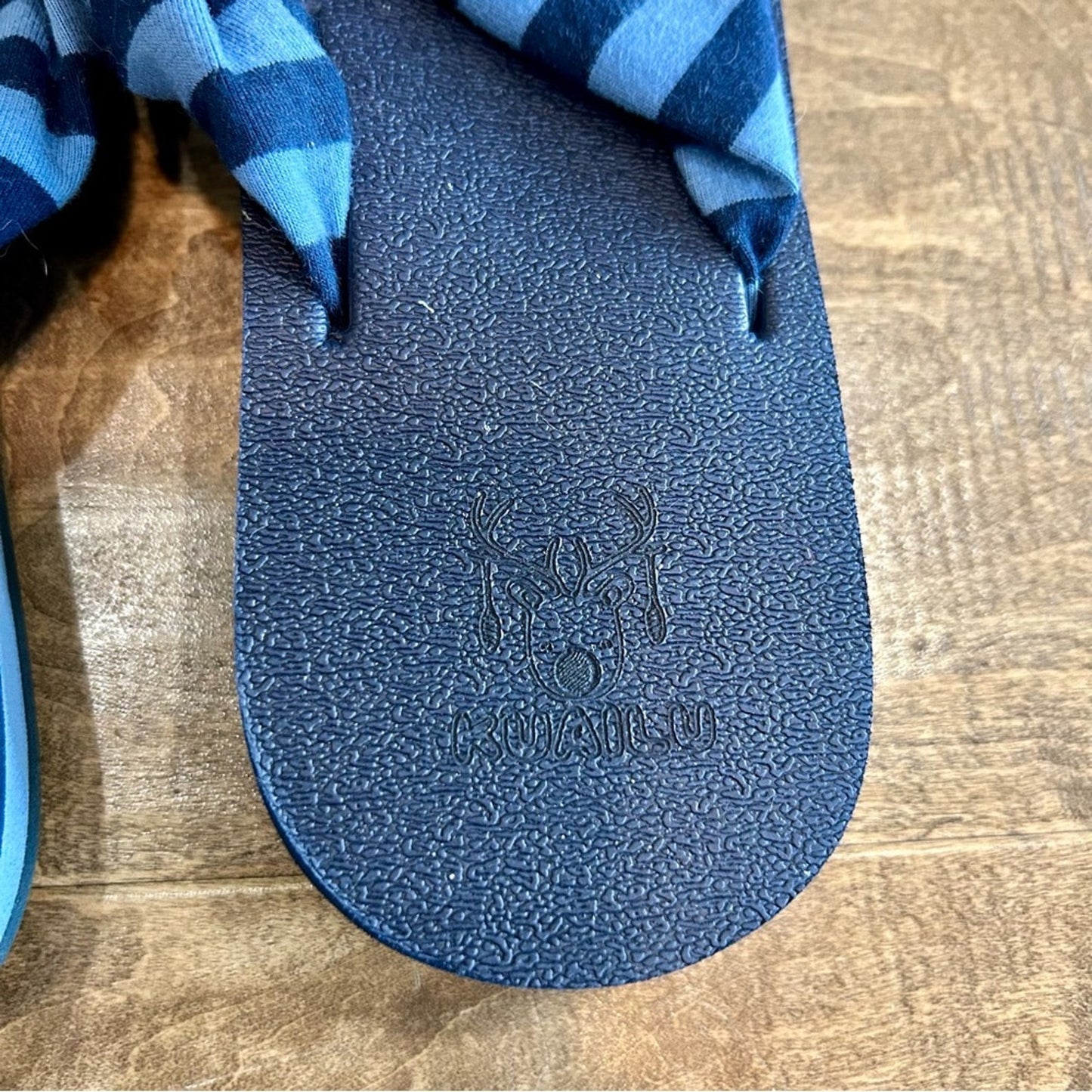Kuailu Women’s Foam Fabric Flip Flops Blue Size 9 NEW Casual Summer Vacation