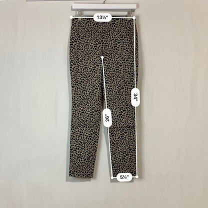 A New Day Women’s High Rise Skinny Ankle Pant Leopard Print Size 0 NWT