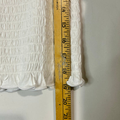 Old Navy Women’s Smocked Flutter Sleeve Top White Size Small NWT Cotton Girly