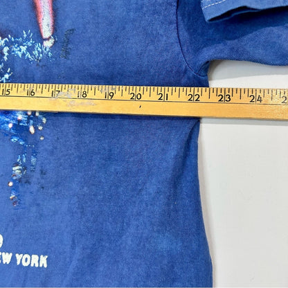 Nirvana Women’s Unplugged in New York Cotton Graphic T Shirt Blue Size XL NWOT