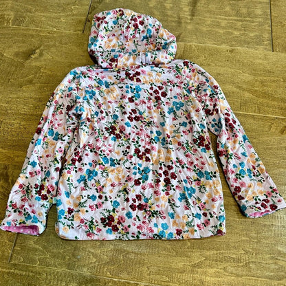 Posh Peanut Girls Long Sleeve Eloise Floral Polka Dot Jacket Purple Size 2T EUC