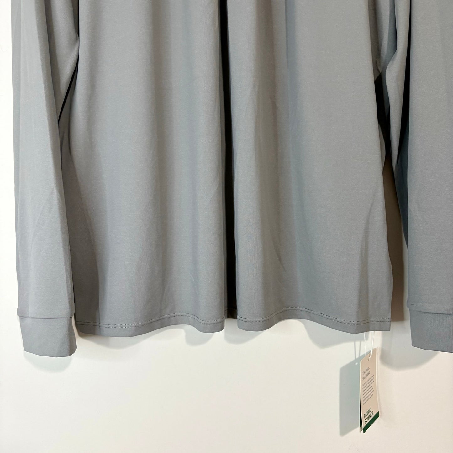 Halara Women’s Stand Collar Long Sleeve Work Blouse Ultimate Grey Medium NWT