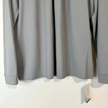 Halara Women’s Stand Collar Long Sleeve Work Blouse Ultimate Grey Medium NWT