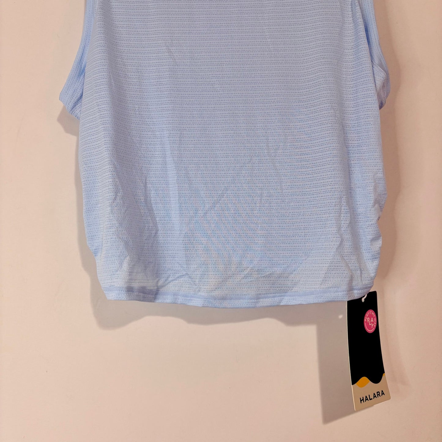 Halara Women’s Sleeveless Crisscross Back Cropped Tank Top Light Blue Size XS NWT Athletic