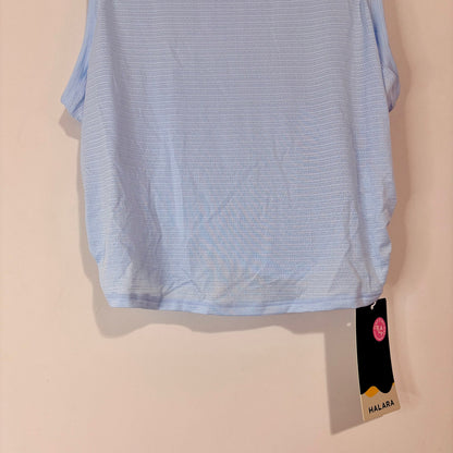 Halara Women’s Sleeveless Crisscross Back Cropped Tank Top Light Blue Size XS NWT Athletic