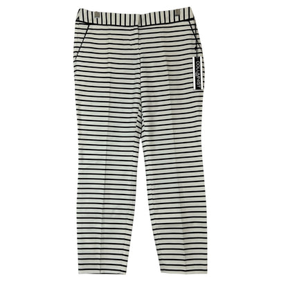 Express Women’s Columnist Ankle Dress Pant Black and White Striped Size 6 NWT