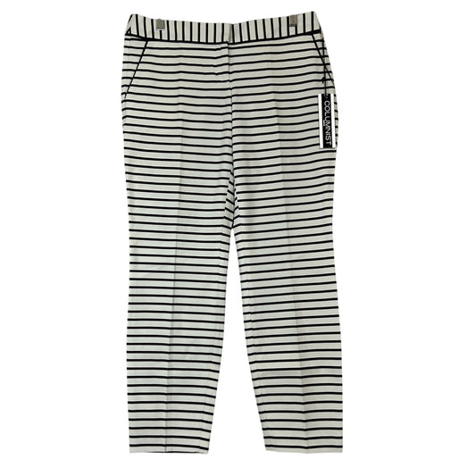 Express Women’s Columnist Ankle Dress Pant Black and White Striped Size 6 NWT