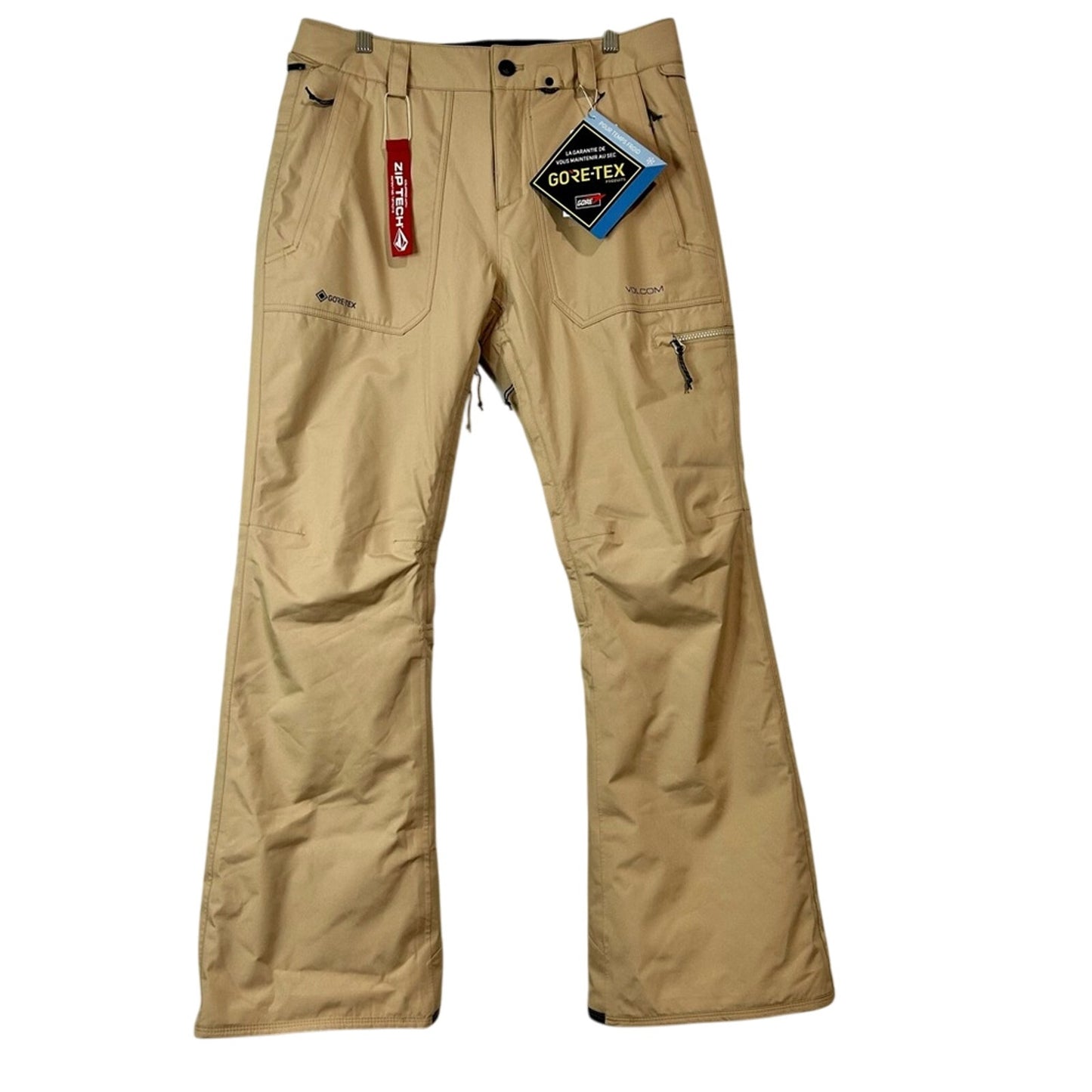 Volcom Women’s Knox Insulated Gore-Tex Snowboard Pants Sand Tan Size Large NWT