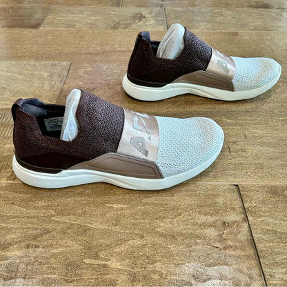 APL Women’s TechLoom Bliss Shoes Metallic Brown Tan White Size 6.5 Brand New