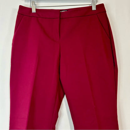 Express Women’s Columnist Straight Pants Maroon Size 8 EUC Workwear Trendy Cute