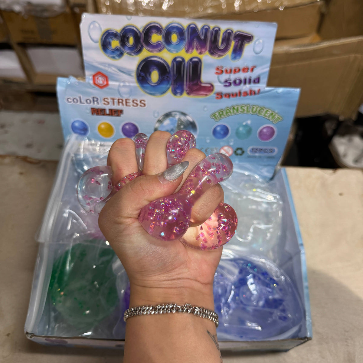 Coconut Oil Vaseline Mini Diamond Round Ball Toy