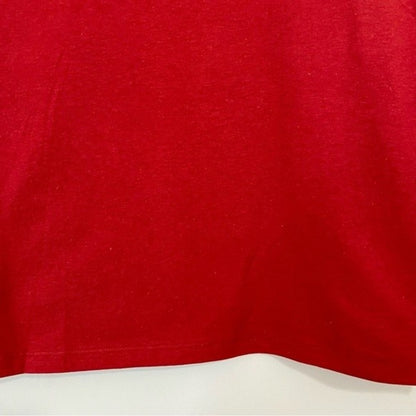 Hanes Nano Women’s 100% Cotton Casual Short Sleeve V Neck Tee Shirt Red XS NWOT