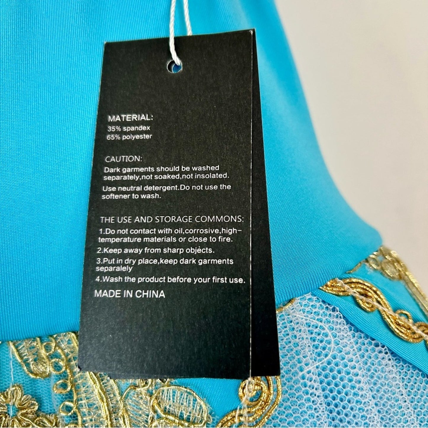 Z&X Girls Camisole Skirted Leotard Ballet Dress Blue Gold Size 5 NWT Girly Cute