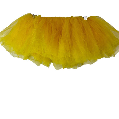 Adult Tutu Skirt Yellow Short Elastic Waist One Size EUC Costume Dance Outfit