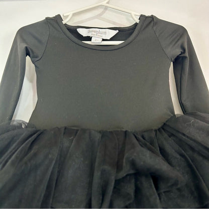 I Love Plum Toddler Girls Long Sleeve BFF Tutu Dress Black Size 2 Y EUC Girly
