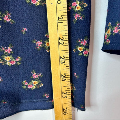 Orange Creek Women’s Long Sleeve Floral Blouse Blue Size Medium Used Cute Girly