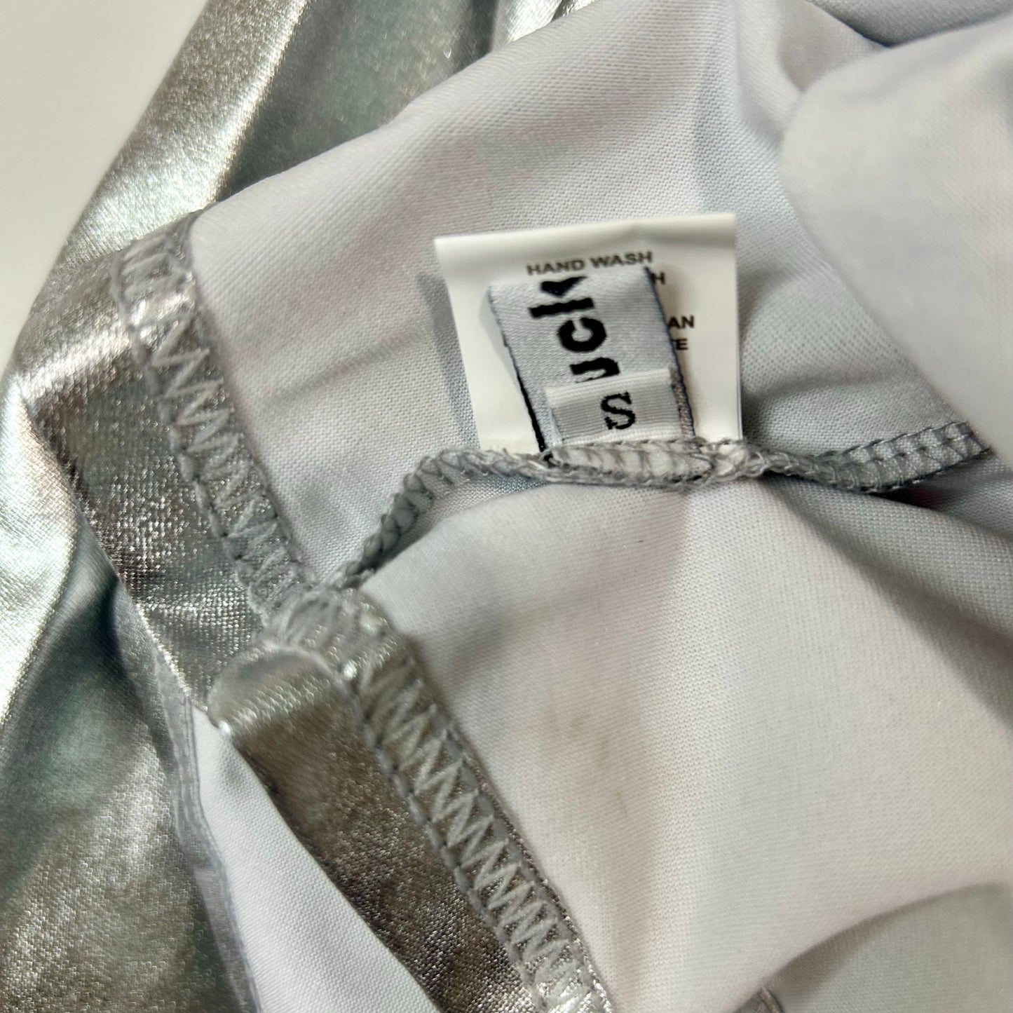 Luckygal Kids Tin Girl Costume Silver Size Small EUC Light-Up Heart Metallic